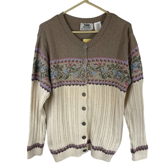 NWT Vintage Northern Reflections Cardigan Sweater Sz Small Metal Buttons - Picture 1 of 8